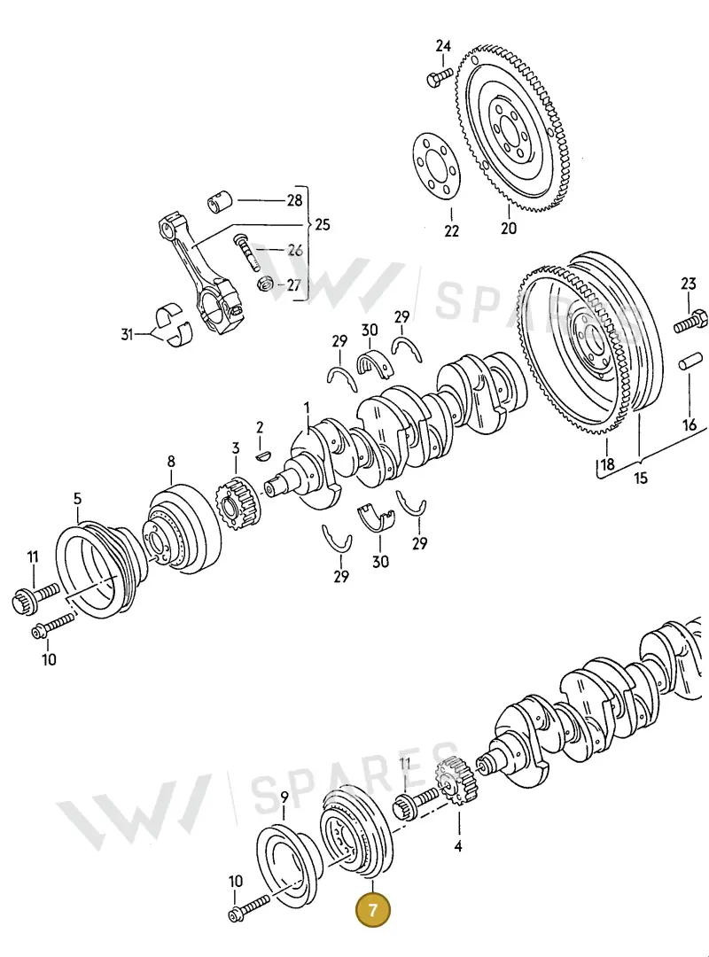 026105243A — Volkswagen Passat (1991-1993) diagram 110006200, position 7