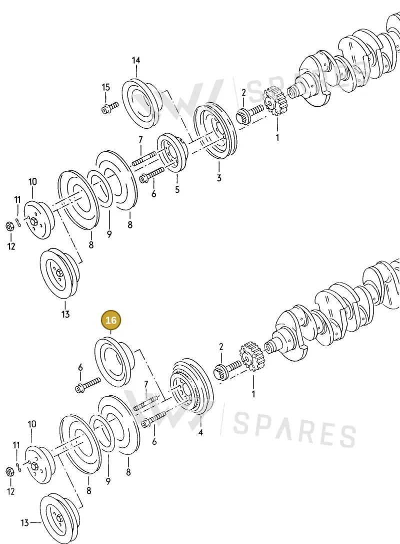 026105255D — Volkswagen Scirocco (1983-1989) diagram 008006200, position 16