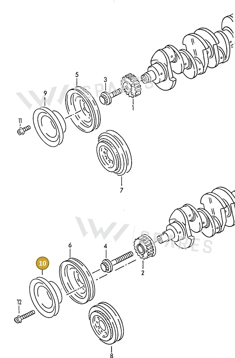 026105255D — Volkswagen Passat (1989-1991) diagram 110006100, position 10