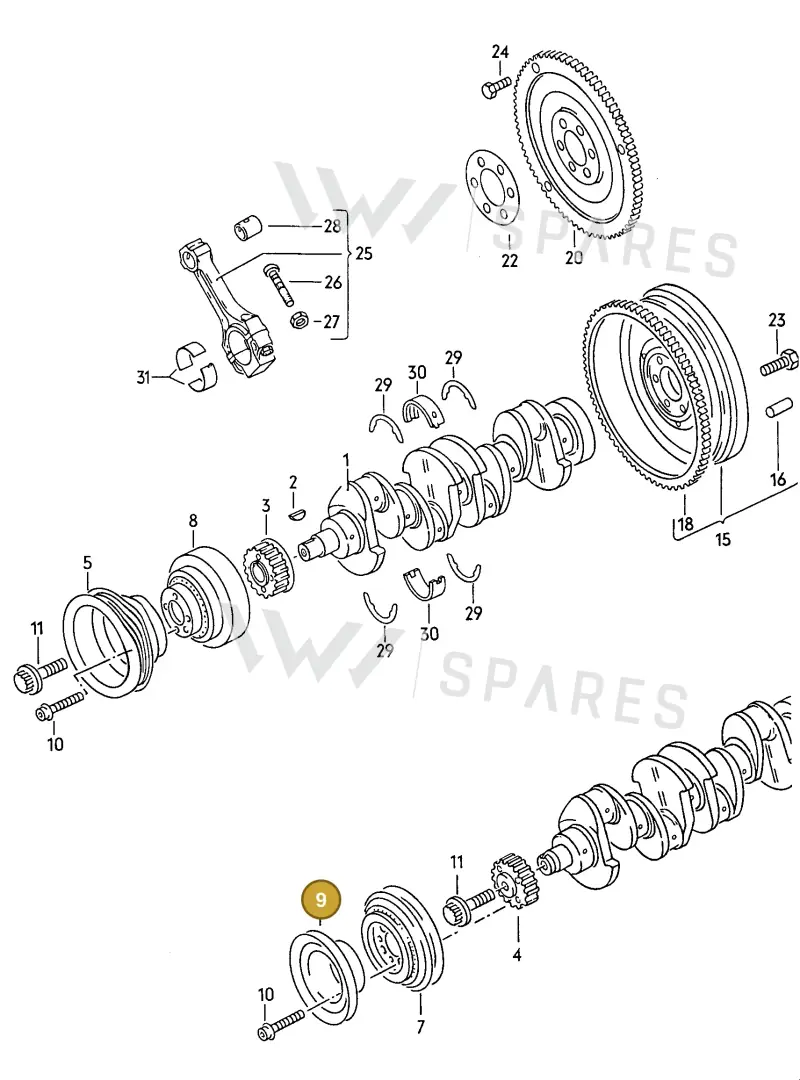 026105255D — Volkswagen Passat (1991-1993) diagram 110006200, position 9