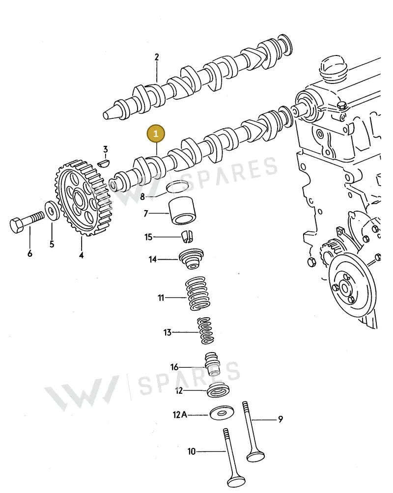 026109101A — Volkswagen Jetta                  87 (1986-1987) diagram 014012000, position 1