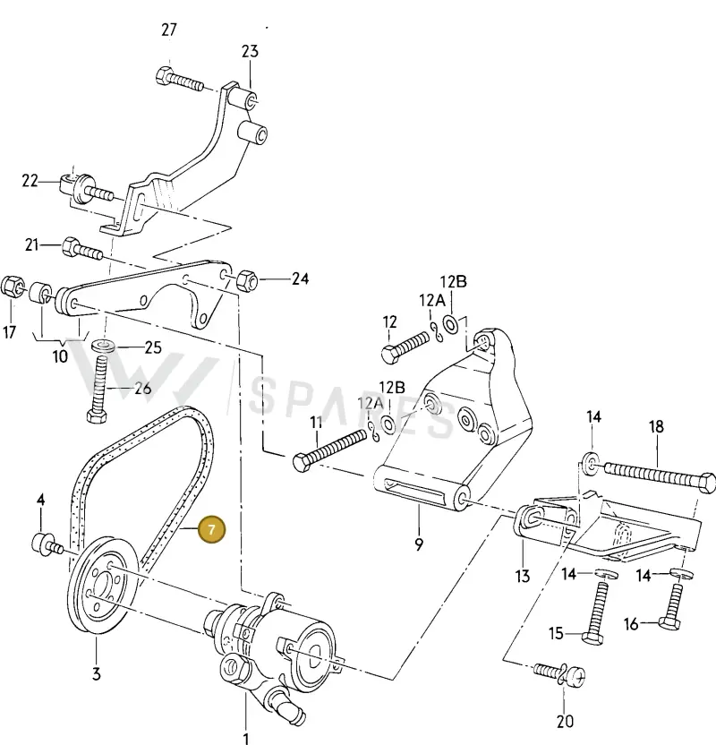 026145271 — Volkswagen Scirocco (1983-1989) diagram 013054300, position 7
