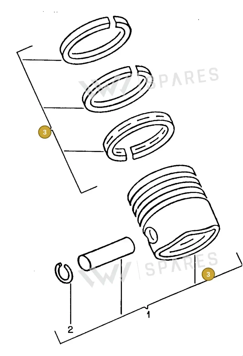 026198151A — Volkswagen Golf/Jetta  "USA","MEX"89>92 (1988-1992) diagram 042005000, position 3