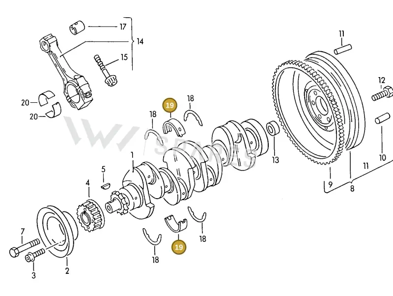 026198491A — Volkswagen POLO CLASSIC/VARIANT (1996-1999) diagram 121105050, position 19