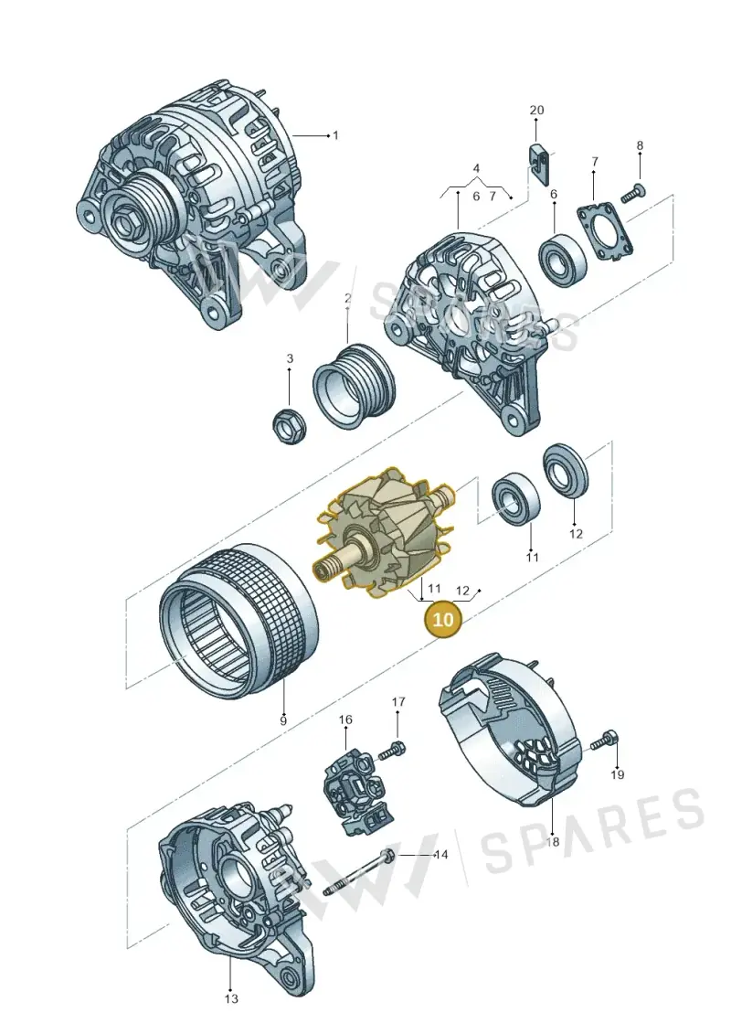 026903213A — Volkswagen Polo (2011-2014) diagram 541903120, position 10
