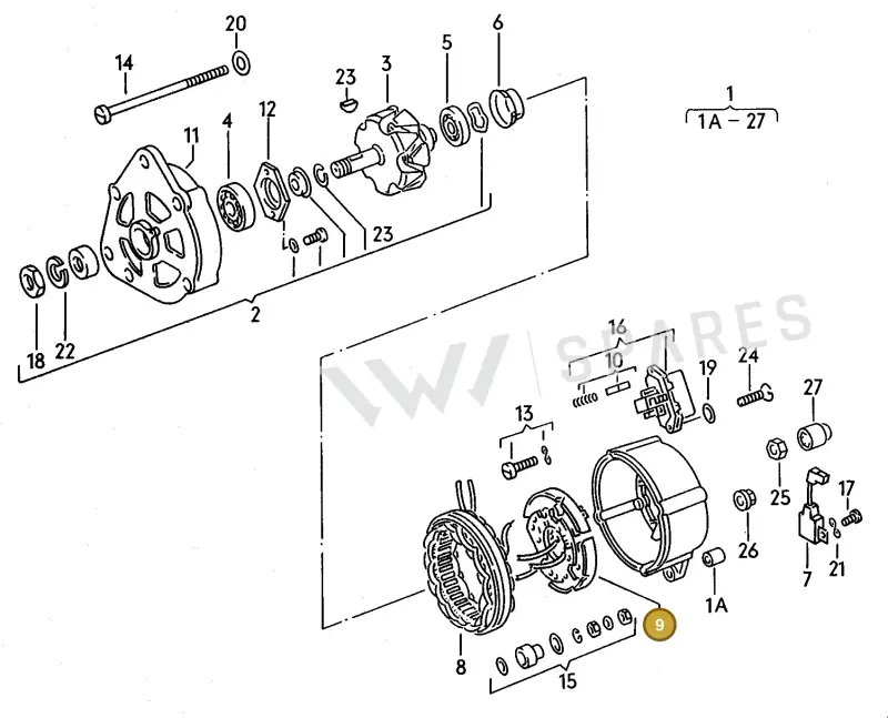026903359 — Volkswagen Passat syncro (1991-1993) diagram 084161000, position 9