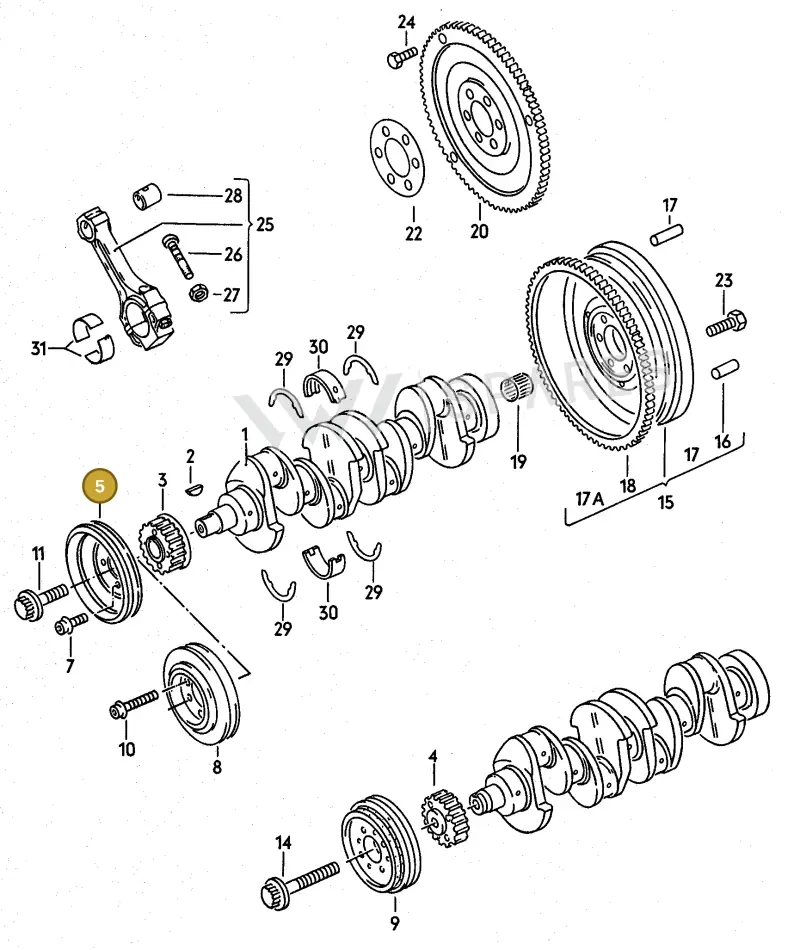 027105255 — Volkswagen Passat (1991-1993) diagram 084006000, position 5