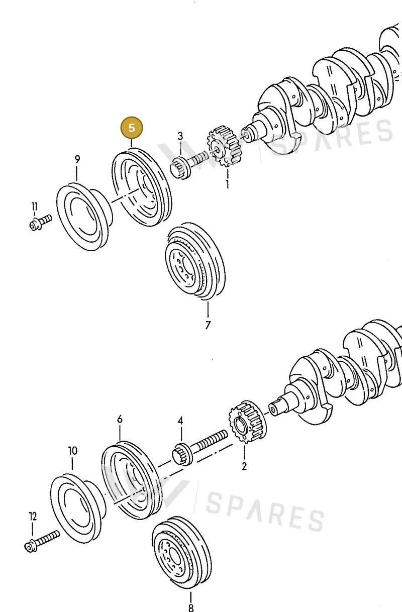 027105255 — Volkswagen Passat (1989-1991) diagram 110006100, position 5