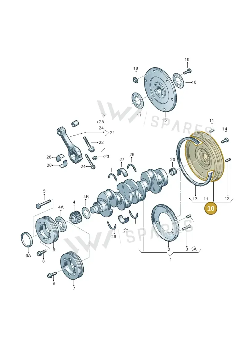 027105271PX — Volkswagen POLO CLASSIC/VARIANT (1999-2001) diagram 194105150, position 10