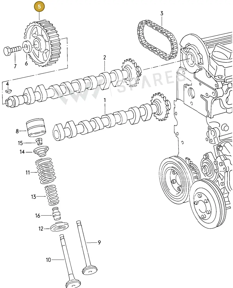 027109111G — Volkswagen Passat (1991-1993) diagram 013012150, position 5