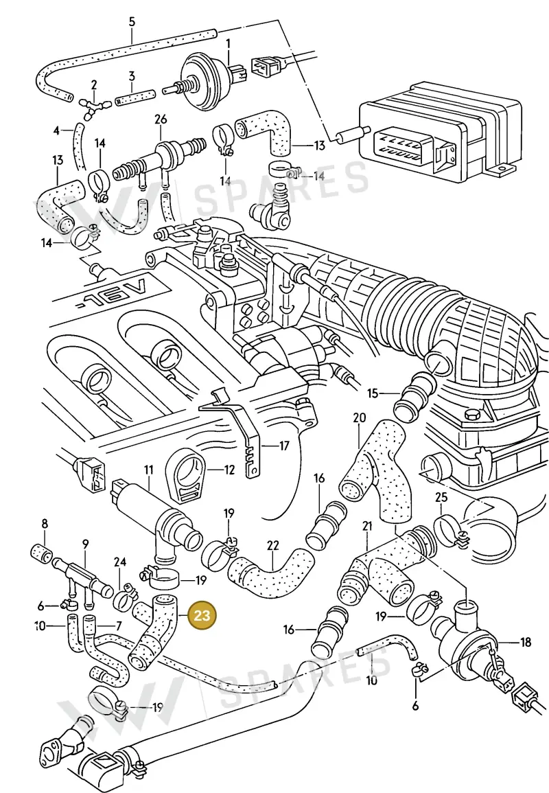 027133997J — Volkswagen Scirocco (1983-1989) diagram 013046000, position 23