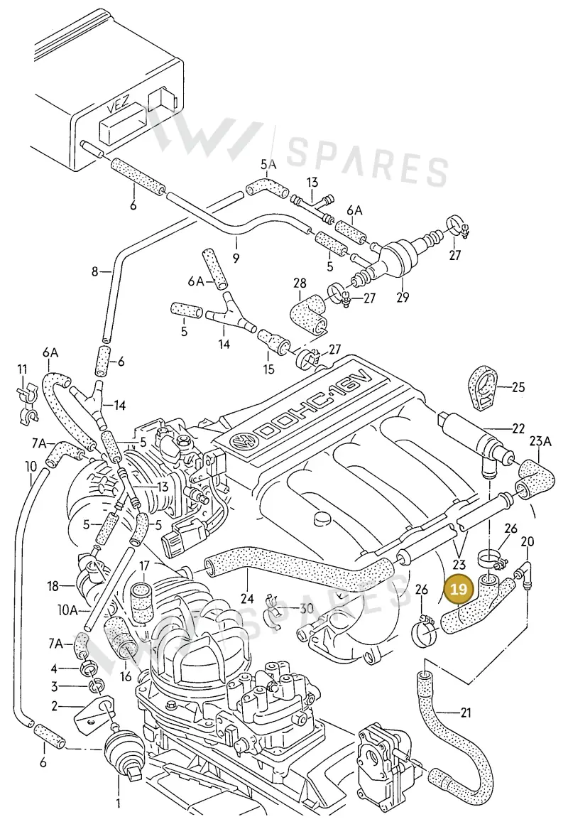 027133997J — Volkswagen Corrado (1989-1995) diagram 076036200, position 19