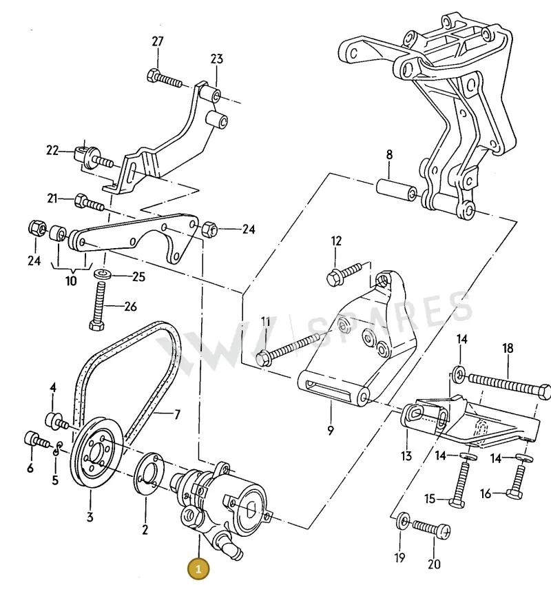 027145157 — Volkswagen Golf/Jetta  "USA","MEX"89>92 (1988-1992) diagram 042025000, position 1