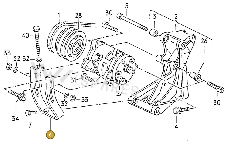 027260917A — Volkswagen Scirocco (1983-1989) diagram 007076200, position 6