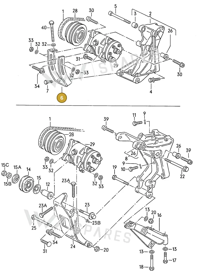 027260917A — Volkswagen Jetta                  89 (1988-1989) diagram 014077000, position 6