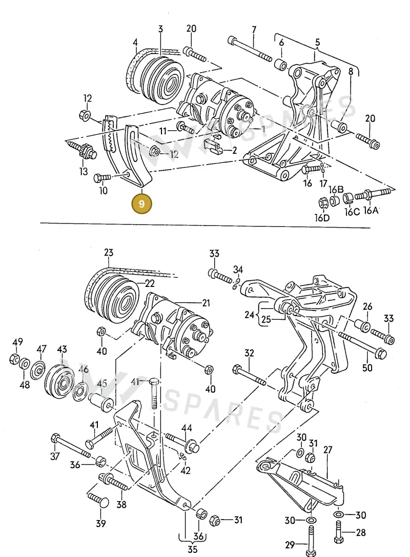 027260917A — Volkswagen Passat (1991-1993) diagram 084058000, position 9