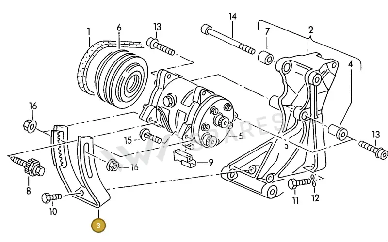 027260917A — Volkswagen Passat syncro (1991-1993) diagram 091058050, position 3