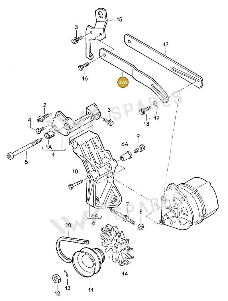 027903133E — Volkswagen Golf/Jetta  "USA","MEX"89>92 (1988-1992) diagram 042121100, position 17A
