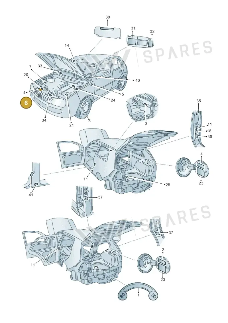 028010757M — Volkswagen Polo (2012-2014) diagram 203010000, position 6