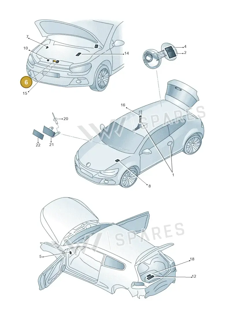 028010757M — Volkswagen Scirocco 2.0 (2014-2017) diagram 651010000, position 6