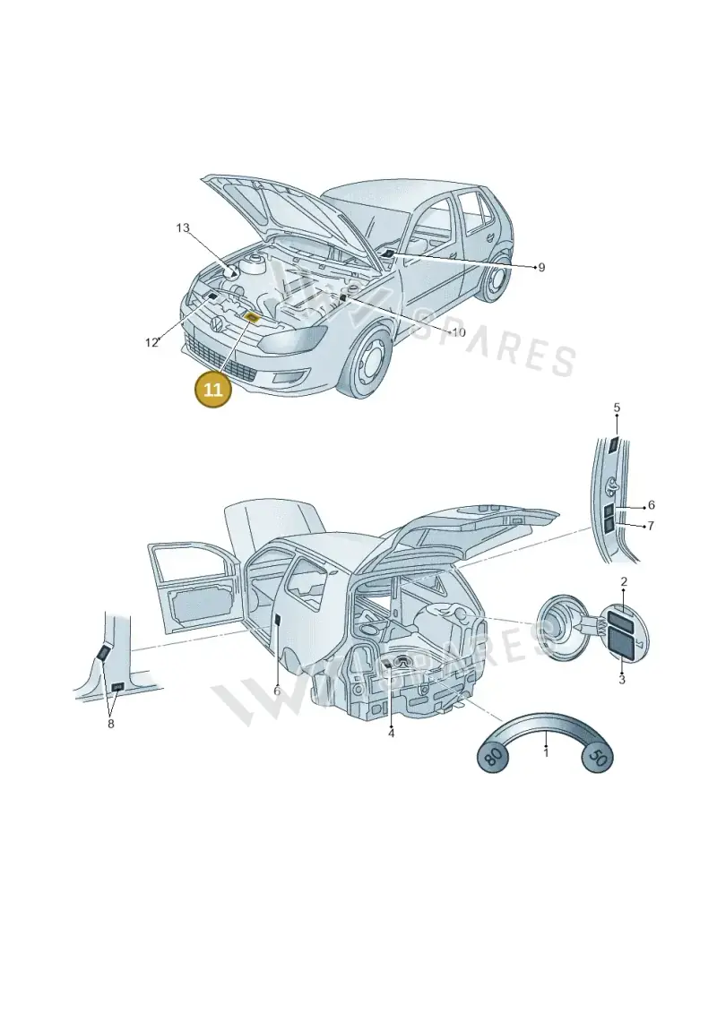 028010757M — Volkswagen Polo 1.4 BlueMotion (2014-2017) diagram 773010000, position 11