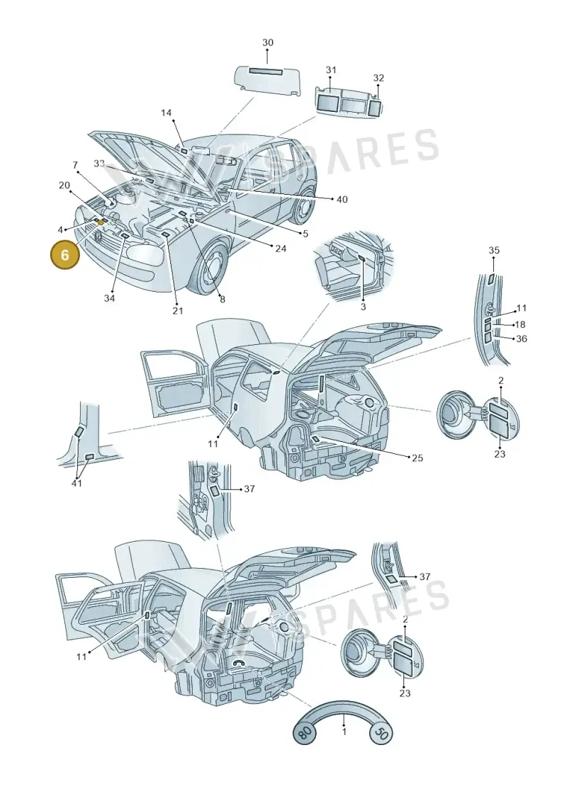 028010757N — Volkswagen Polo (2012-2014) diagram 203010000, position 6