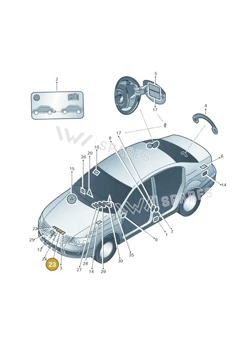 028010757N — Volkswagen Passat CC (2011-2016) diagram 656010000, position 23