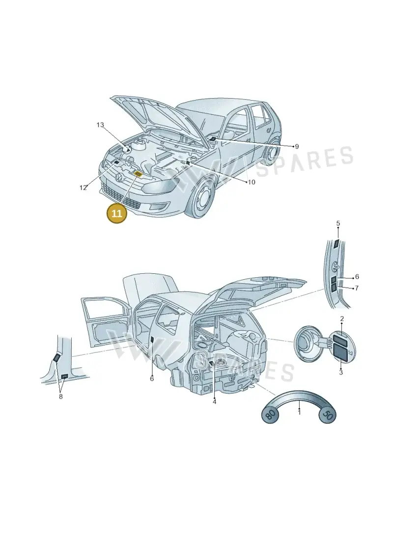 028010757N — Volkswagen Polo 1.4 BlueMotion (2014-2017) diagram 773010000, position 11
