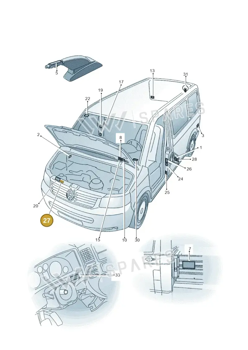 028010840M — Volkswagen Transp. caravelle (2009-2011) diagram 410010000, position 27