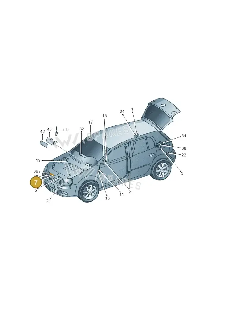 028010840M — Volkswagen Golf (2011-2013) diagram 420010000, position 7