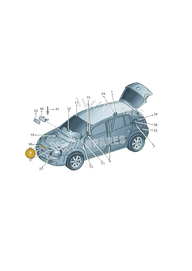 028010840M — Volkswagen Golf (2011-2013) diagram 420010000, position 7