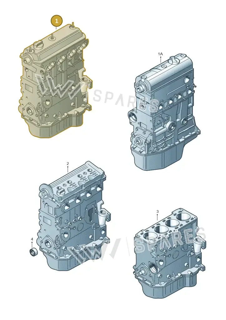 028100031M — Volkswagen GOLF VAR./VENTO (1996-1999) diagram 162100100, position 1