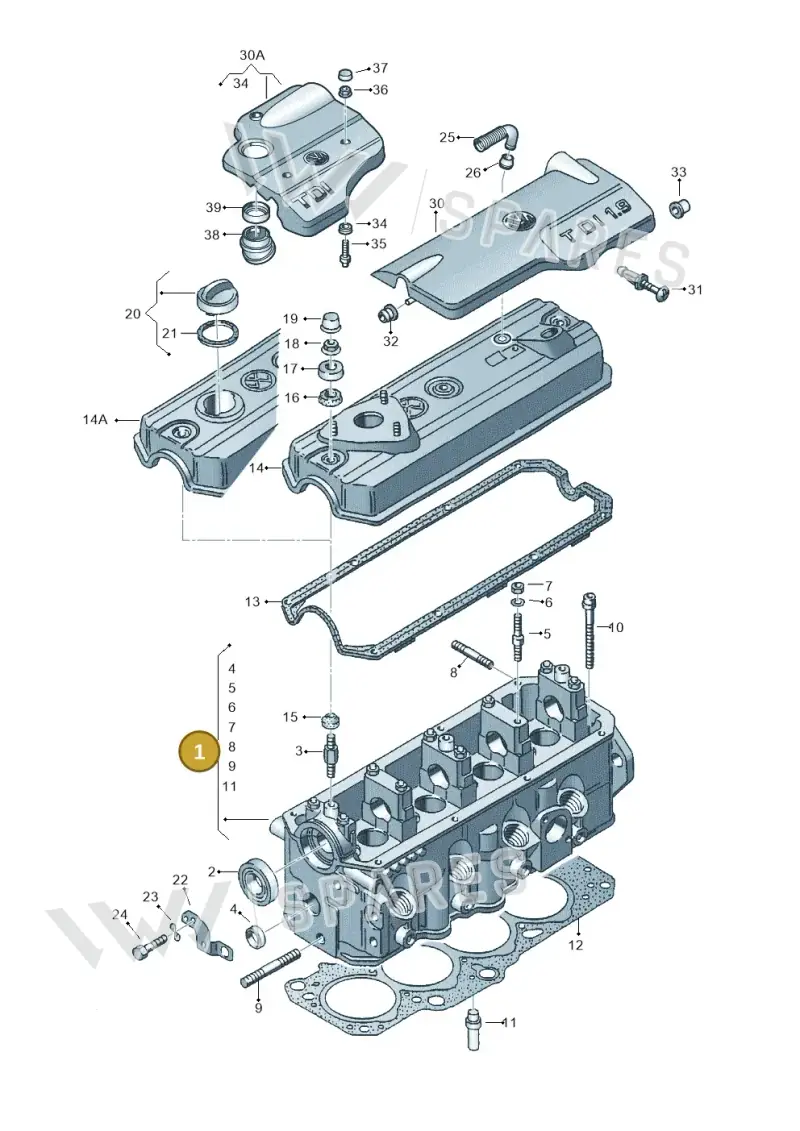 028103351F — Volkswagen Golf/Var. syncro (1993-1997) diagram 121103450, position 1
