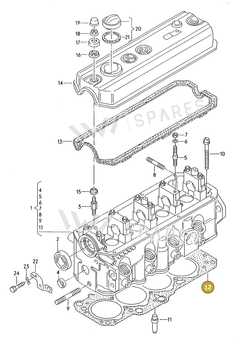 028103383AH — Volkswagen Passat (1991-1993) diagram 084004000, position 12