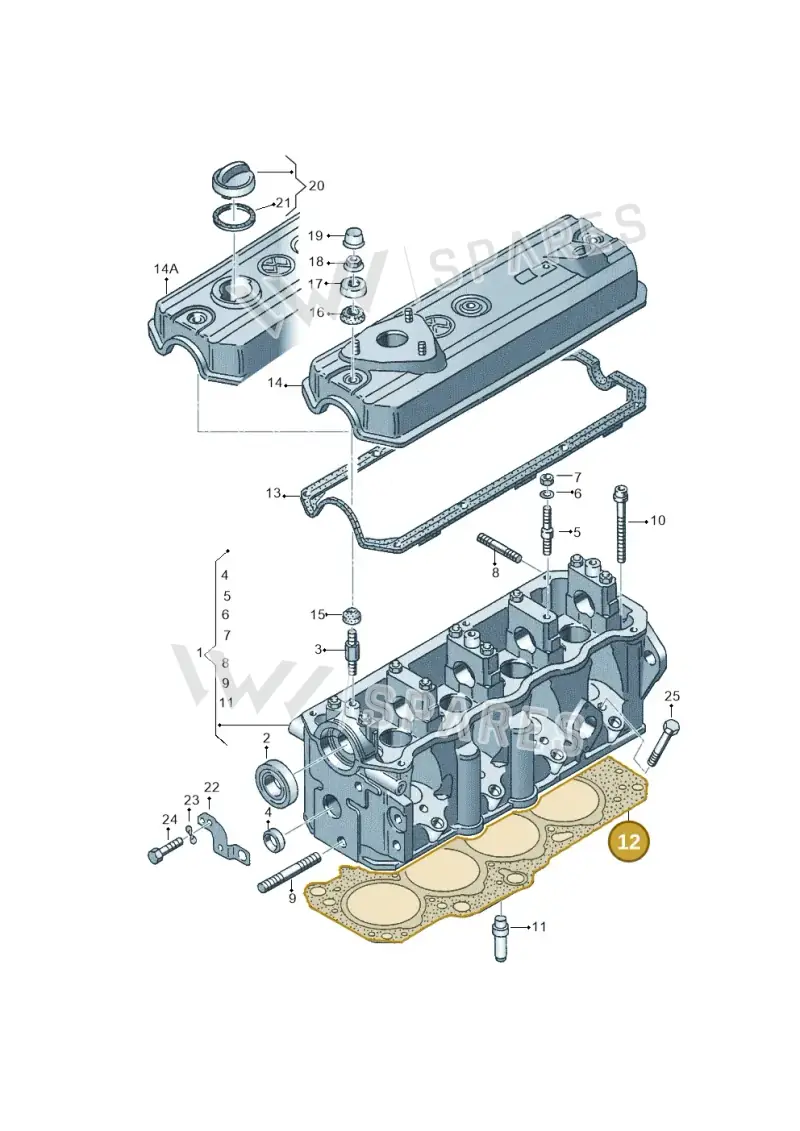 028103383AJ — Volkswagen Transporter            96 (1996-1996) diagram 127103450, position 12