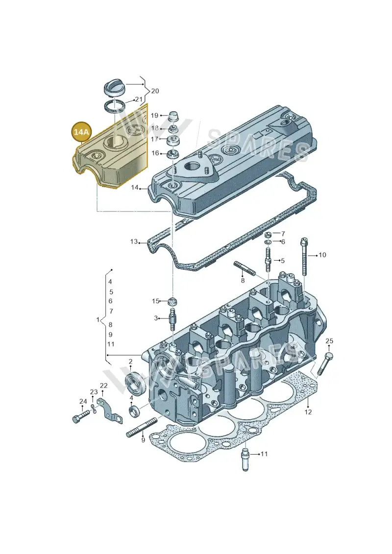 028103469E — Volkswagen Passat syncro/4Motion (1998-2000) diagram 127103450, position 14A