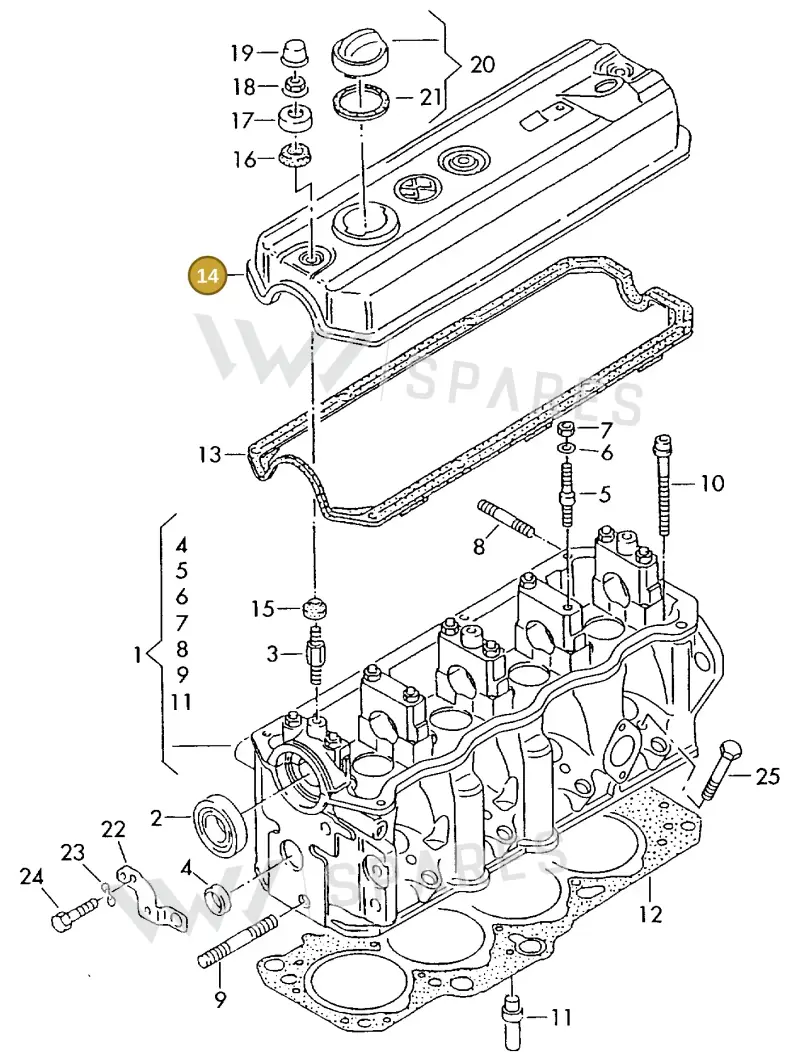 028103469E — Volkswagen DIES.-IND.-MOT.1,9>2,0 (1990-2007) diagram 423103300, position 14