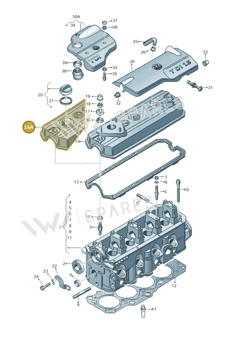 028103469E — Volkswagen LUPO/3L TDI (2003-2005) diagram 121103450, position 14A