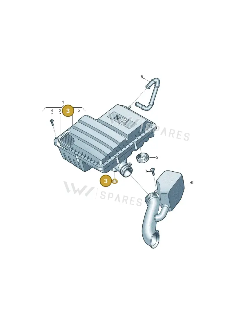028103638P — Volkswagen Jetta 1.6 (2014-2018) diagram 773129200, position 3