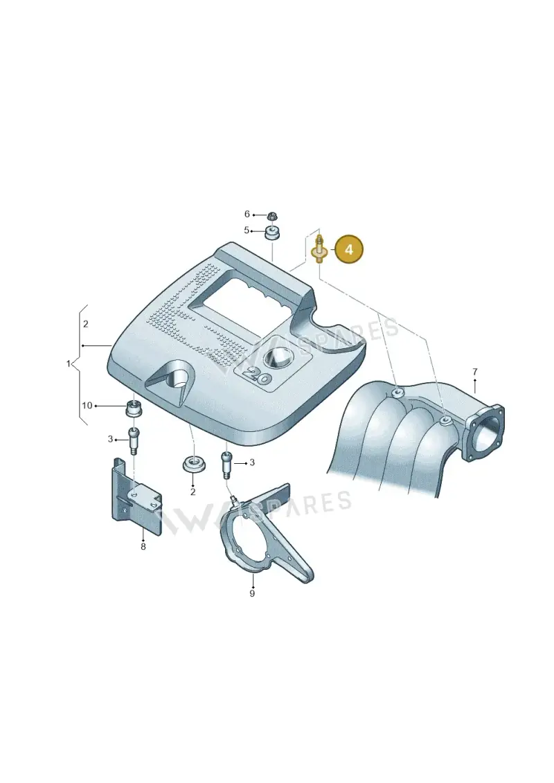 028103665 — Volkswagen Sharan (2008-2010) diagram 244103650, position 4