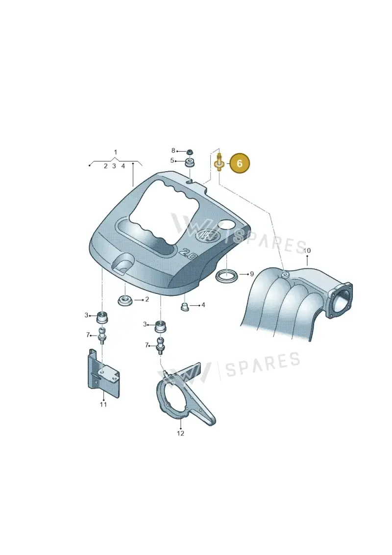 028103665 — Volkswagen Jetta (2014-2017) diagram 266103720, position 6