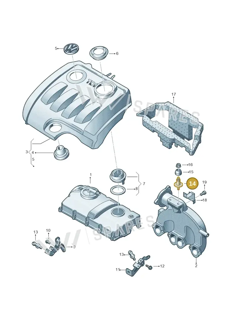 028103665 — Volkswagen Jetta Vagon            08> (2008-) diagram 420103820, position 14