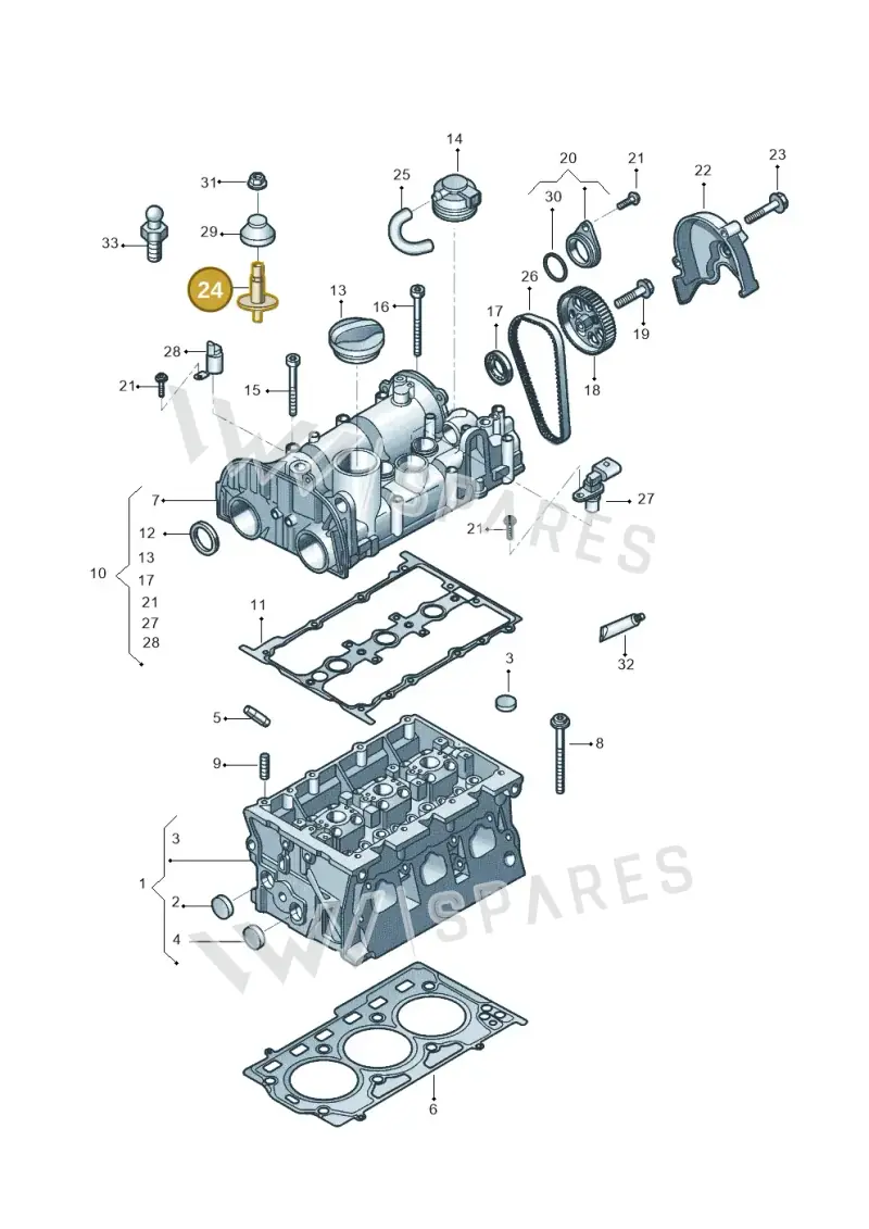 028103665 — Volkswagen Up! 1.0 TSI (2013-2017) diagram 559103500, position 24