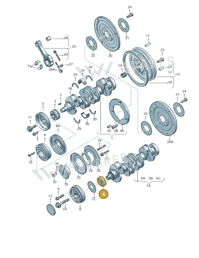 028105263E — Volkswagen POLO CLASSIC           06> (2005-) diagram 123105150, position 4