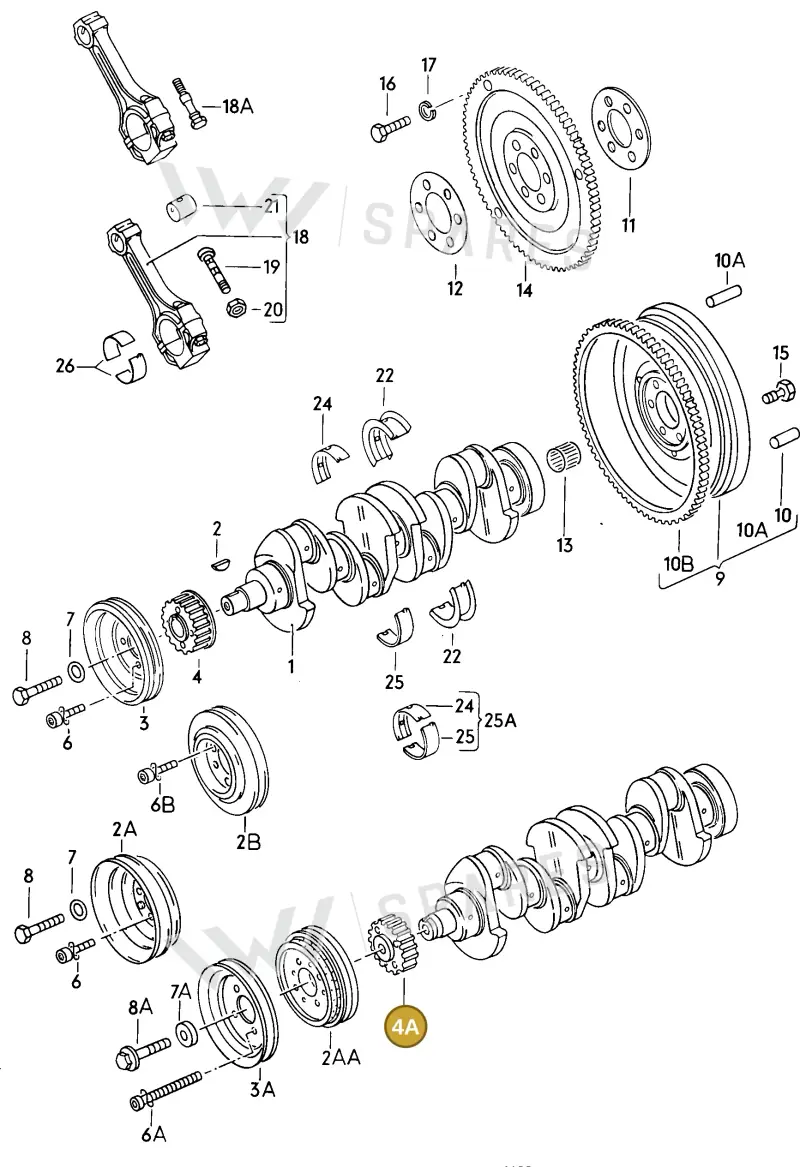 028105263 — Volkswagen Quantum (1981-1984) diagram 055006000, position 4A