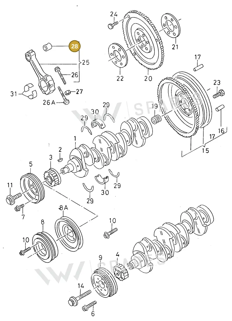 028105431C — Volkswagen Polo Classic           96 (1995-1996) diagram 138105150, position 28