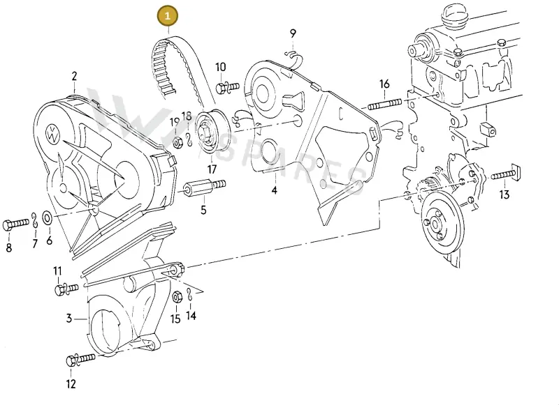 028109119K — Volkswagen Passat (1989-1991) diagram 014010100, position 1