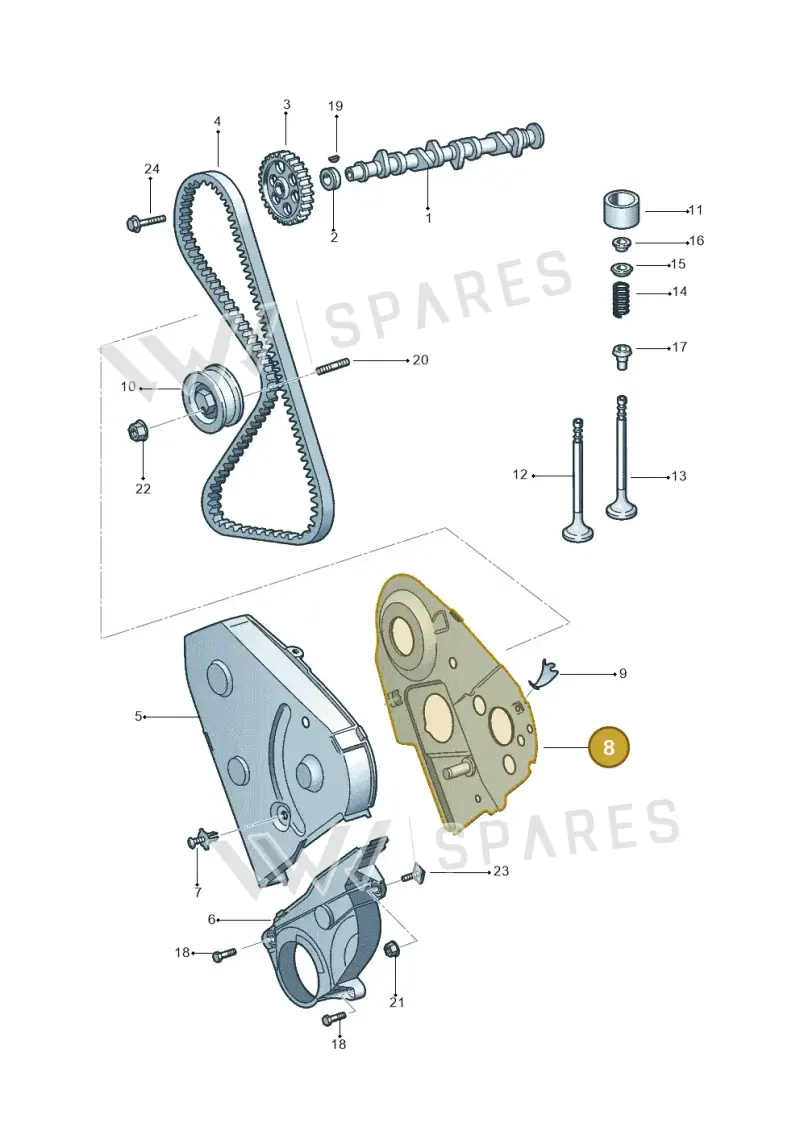 028109143K — Volkswagen GOL 2P/4P            M.06> (2005-) diagram 303109210, position 8
