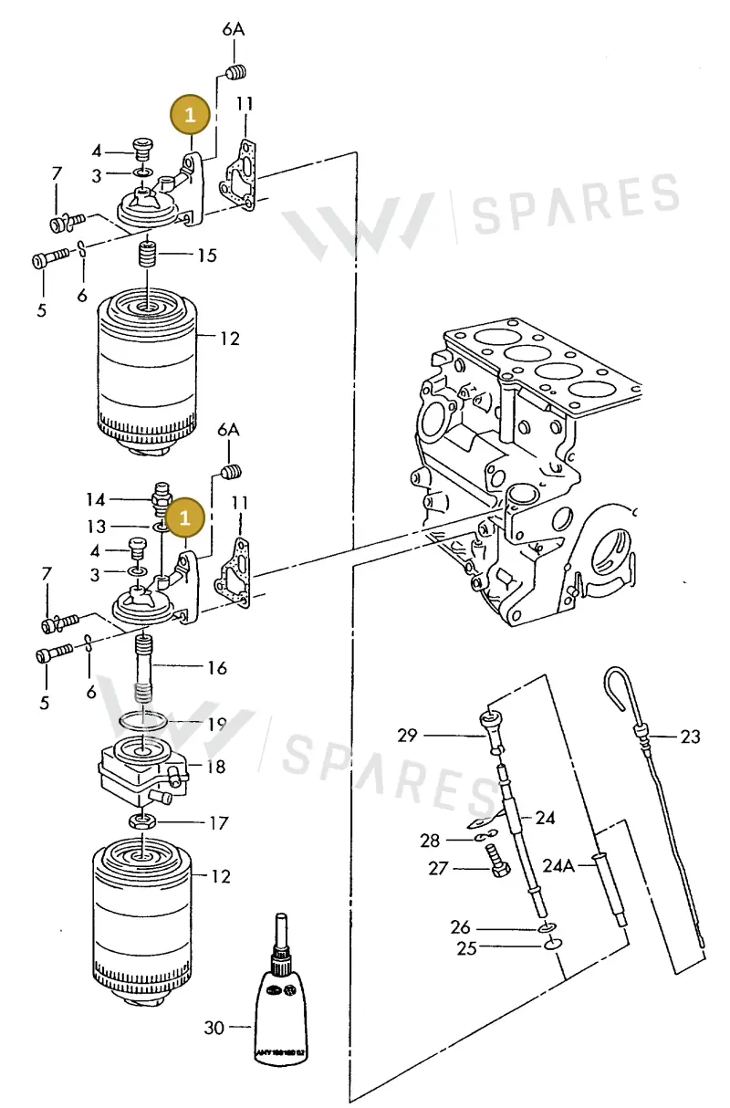 028115417 — Volkswagen DIES.-IND.-MOT.1,9>2,0 (1990-2007) diagram 423115000, position 1