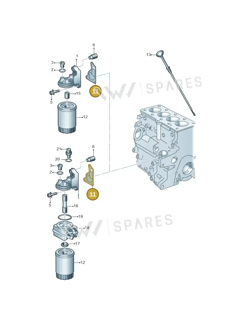 028115441C — Volkswagen CADDY-KOMBI/KASTENW.   06> (2005-) diagram 121115500, position 11